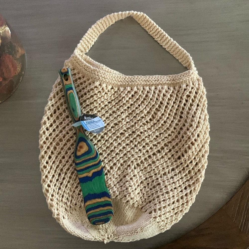 Handmade Farmers Market Bag New Hardwood Pakka Spoon Gift New
